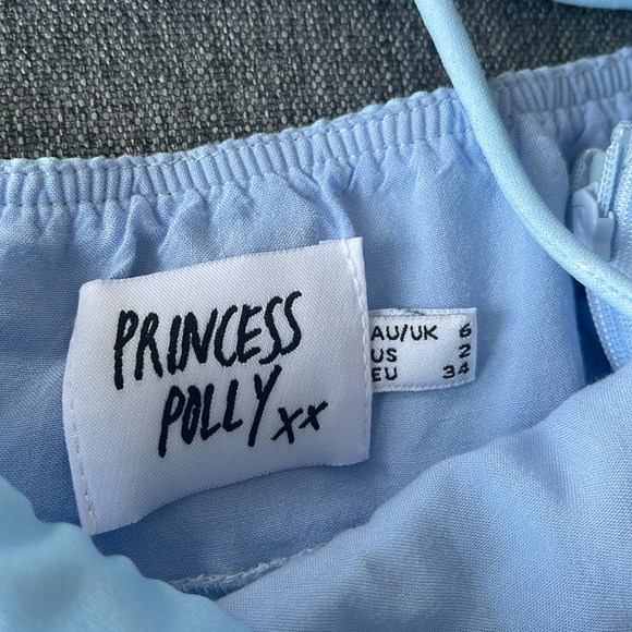 Princess Polly Dare Mini Dress Baby blue Sz 2 - Picture 3 of 3